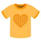 camiseta + coração laranja