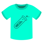 camiseta + tubo de ensaio