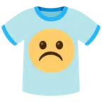 camiseta + rosto descontente