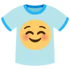 camiseta + rosto sorridente