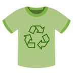 camiseta + símbolo de reciclagem