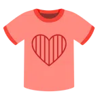 camiseta + coração vermelho