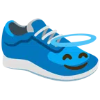 scarpa sportiva + faccina con sorriso e aureola