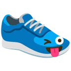 scarpa sportiva + faccina che fa l’occhiolino e mostra la lingua