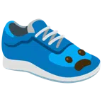scarpa sportiva + faccina imbronciata con bocca aperta