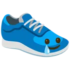scarpa sportiva + faccina sorridente con lacrima