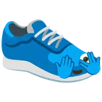 scarpa sportiva + faccina che sbircia tra le dita