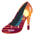 scarpa con il tacco + tramonto