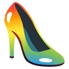 scarpa con il tacco + arcobaleno