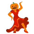 scarpa con il tacco + zucca di Halloween