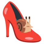 scarpa con il tacco + lumaca
