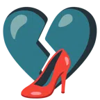 scarpa con il tacco + cuore infranto