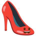scarpa con il tacco + faccina con un gran sorriso