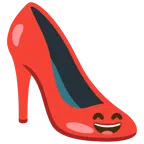 scarpa con il tacco + faccina con sorriso e occhi sorridenti