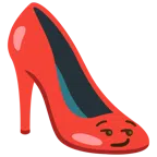 scarpa con il tacco + faccina con sorrisetto