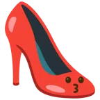 scarpa con il tacco + faccina che bacia