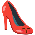 scarpa con il tacco + faccina che bacia con occhi chiusi