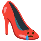 scarpa con il tacco + faccina che piange
