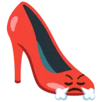 scarpa con il tacco + faccina che sbuffa