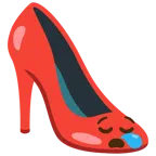 scarpa con il tacco + faccina assonnata