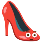 scarpa con il tacco + faccina imbarazzata