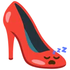 scarpa con il tacco + faccina che dorme