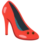 scarpa con il tacco + faccina senza bocca