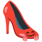 scarpa con il tacco + faccina che abbraccia