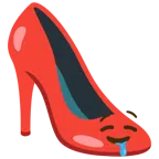 scarpa con il tacco + faccina che sbava