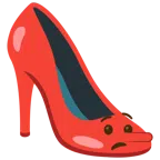 scarpa con il tacco + faccina bugiarda