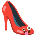 scarpa con il tacco + faccina impazzita