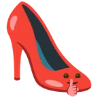 scarpa con il tacco + faccina che zittisce