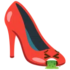 scarpa con il tacco + faccina che vomita