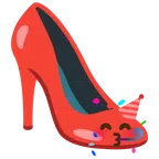 scarpa con il tacco + faccina che festeggia