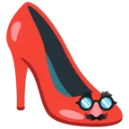 scarpa con il tacco + faccina travestita