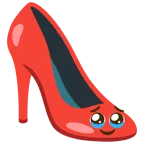 scarpa con il tacco + faccina che trattiene le lacrime