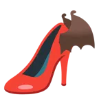 scarpa con il tacco + pipistrello
