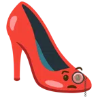 scarpa con il tacco + faccina con monocolo