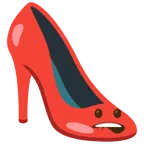 scarpa con il tacco + bocca che morde il labbro