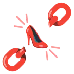 scarpa con il tacco + catene