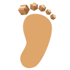 huellas de pies + paquete