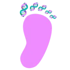 huellas de pies + adn