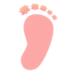 huellas de pies + loto