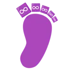 huellas de pies + infinito