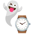 Gespenst + Armbanduhr