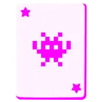 Computerspiel-Monster + Jokerkarte
