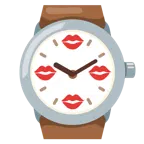 marca de beso + reloj