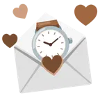 carta de amor + reloj