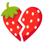 corazón roto + fresa