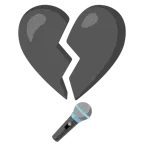 corazón roto + micrófono